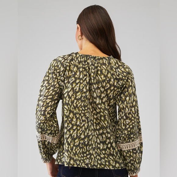 Cleobella Alicia Blouse Long Sleeve Organic Cotton Pattern - Small NWT - Picture 2 of 10